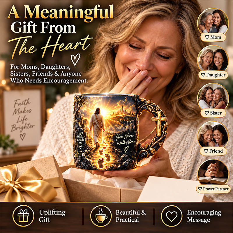 🔥Last Day 49% OFF🔥✝️ Heat-Reveal Mug: You’re Never Alone
