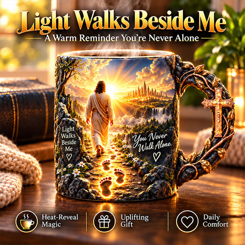 🔥Last Day 49% OFF🔥✝️  Heat-Reveal Mug: You’re Never Alone