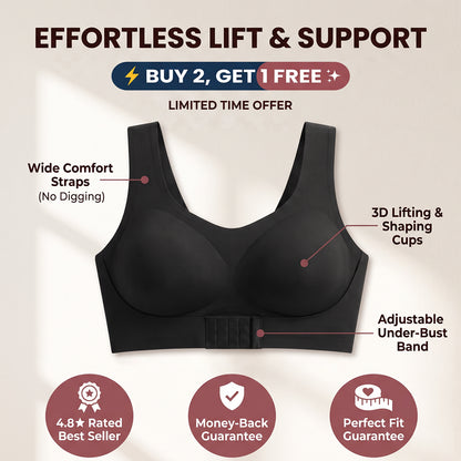Wireless Posture Support Bra — Lift, Coverage & Back Support Without Painful Wires