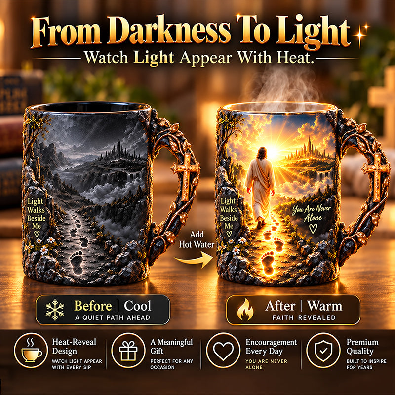 🔥Last Day 49% OFF🔥✝️  Heat-Reveal Mug: You’re Never Alone