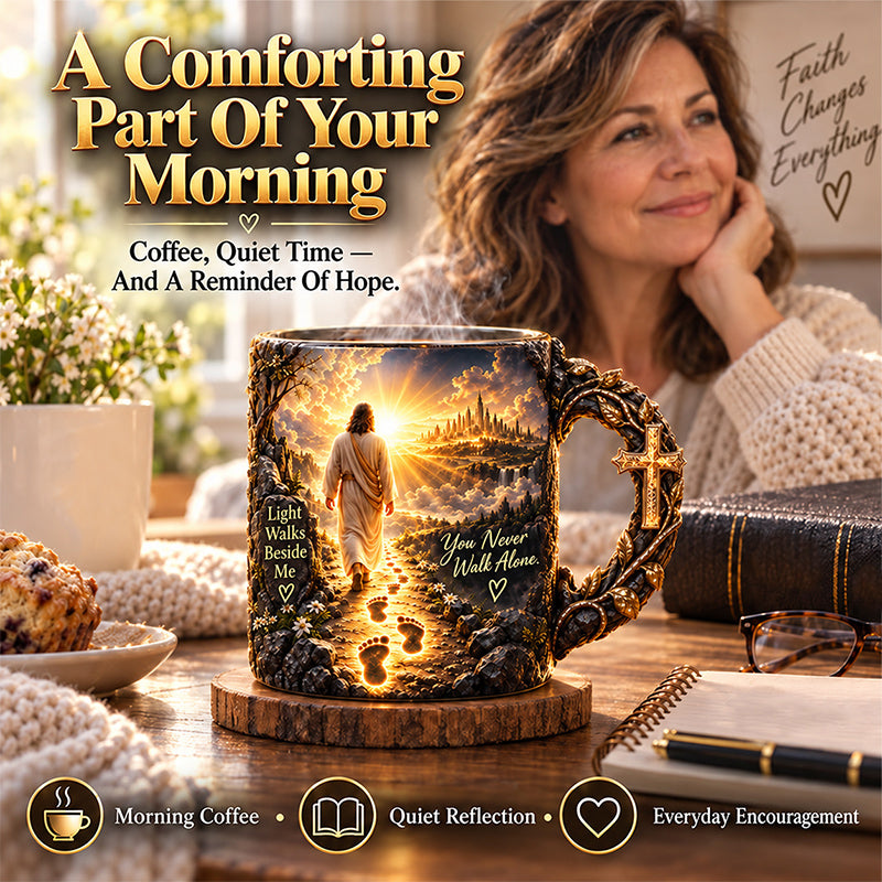 🔥Last Day 49% OFF🔥✝️  Heat-Reveal Mug: You’re Never Alone