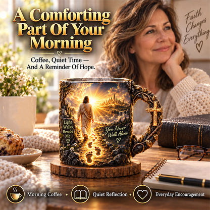 🔥Last Day 49% OFF🔥✝️  Heat-Reveal Mug: You’re Never Alone