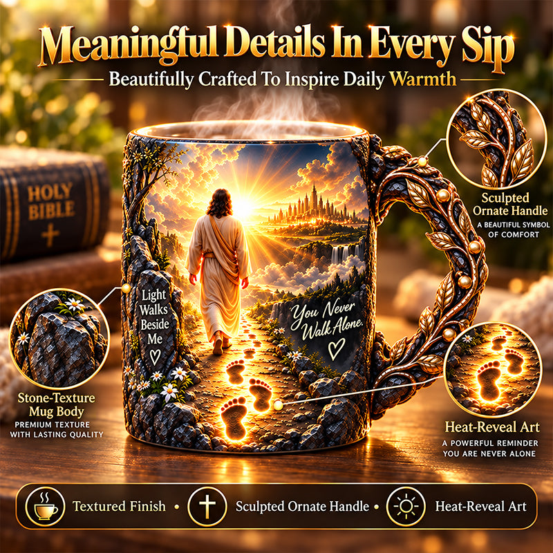 🔥Last Day 49% OFF🔥✝️  Heat-Reveal Mug: You’re Never Alone
