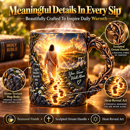 🔥Last Day 49% OFF🔥✝️  Heat-Reveal Mug: You’re Never Alone