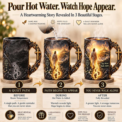 🔥Last Day 49% OFF🔥✝️  Heat-Reveal Mug: You’re Never Alone