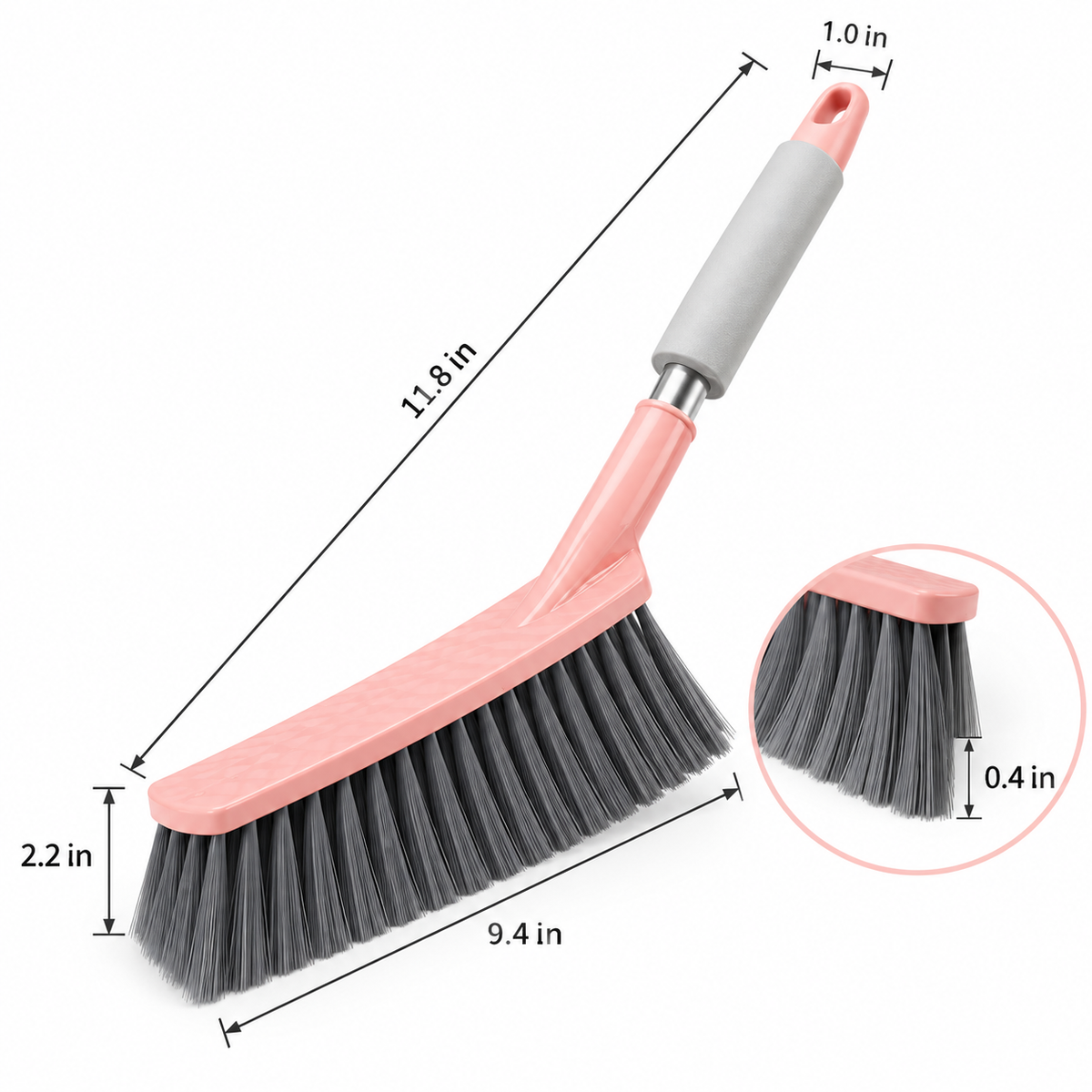 Multifunctional Long‑Handle Cleaning Brush with Dense Soft Bristles for Household Cleaning