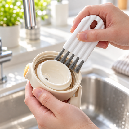 Multifunctional Bendable Crevice Cleaning Brush for Tiny Gap Dust Removal